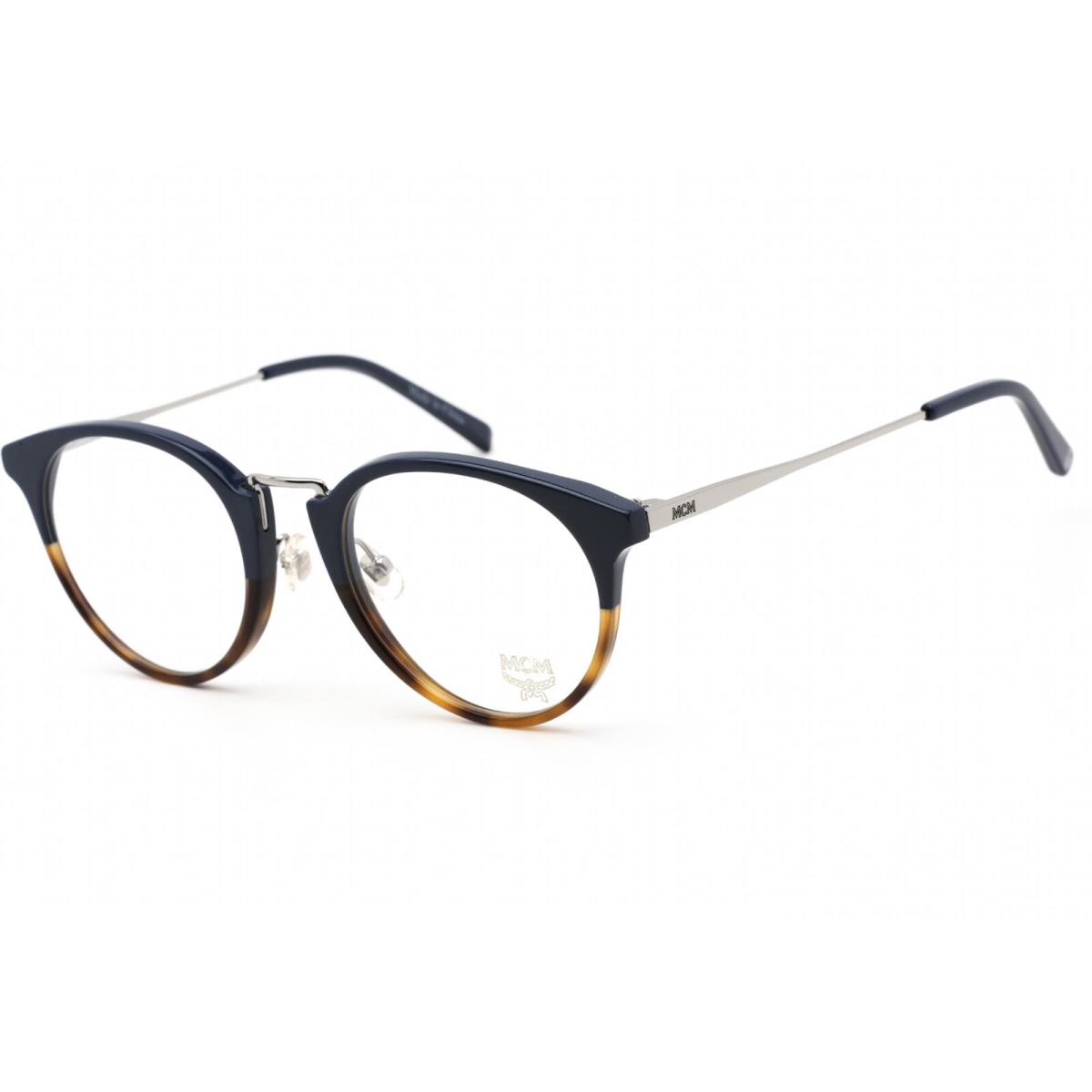 Mcm Unisex Eyeglasses Clear Demo Lens Havana Blue Round Shape Frame MCM2704 235