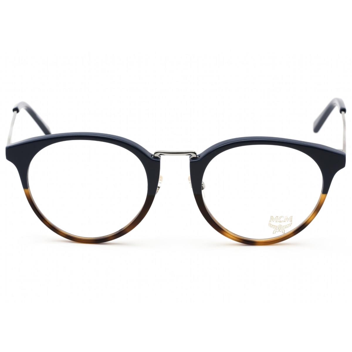 Mcm Unisex Eyeglasses Clear Demo Lens Havana Blue Round Shape Frame MCM2704 235