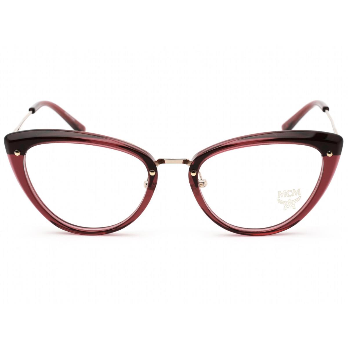 Mcm Women`s Eyeglasses Clear Demo Lens Bordeaux Cat Eye Shape Frame MCM2153 603