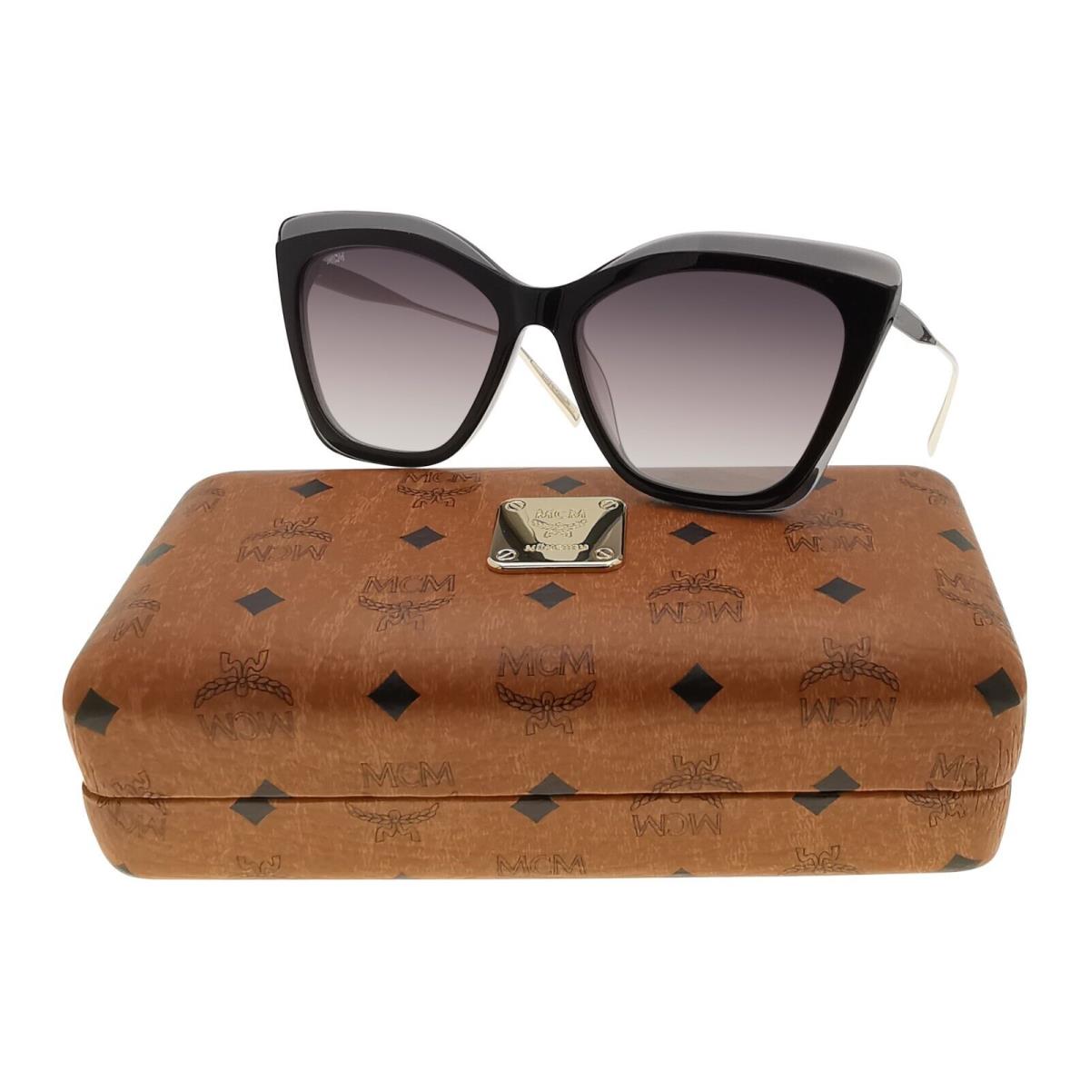 Mcm M Nchen MCM698S 022 Sunglasses Black/gold Butterfly Monogram Case Women`s