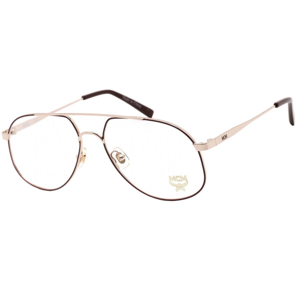 Mcm Women`s Eyeglasses Clear Demo Lens Burgundy/gold Metal Frame MCM2138 602