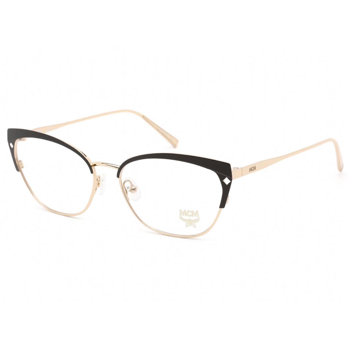 Mcm Women`s Eyeglasses Clear Demo Lens Gold/black Cat Eye Frame MCM2113 733