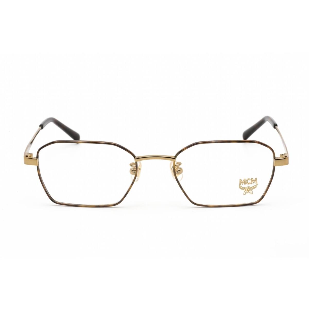 Mcm Unisex Eyeglasses Clear Demo Lens Shiny Gold/havana Geometric MCM2130A 724