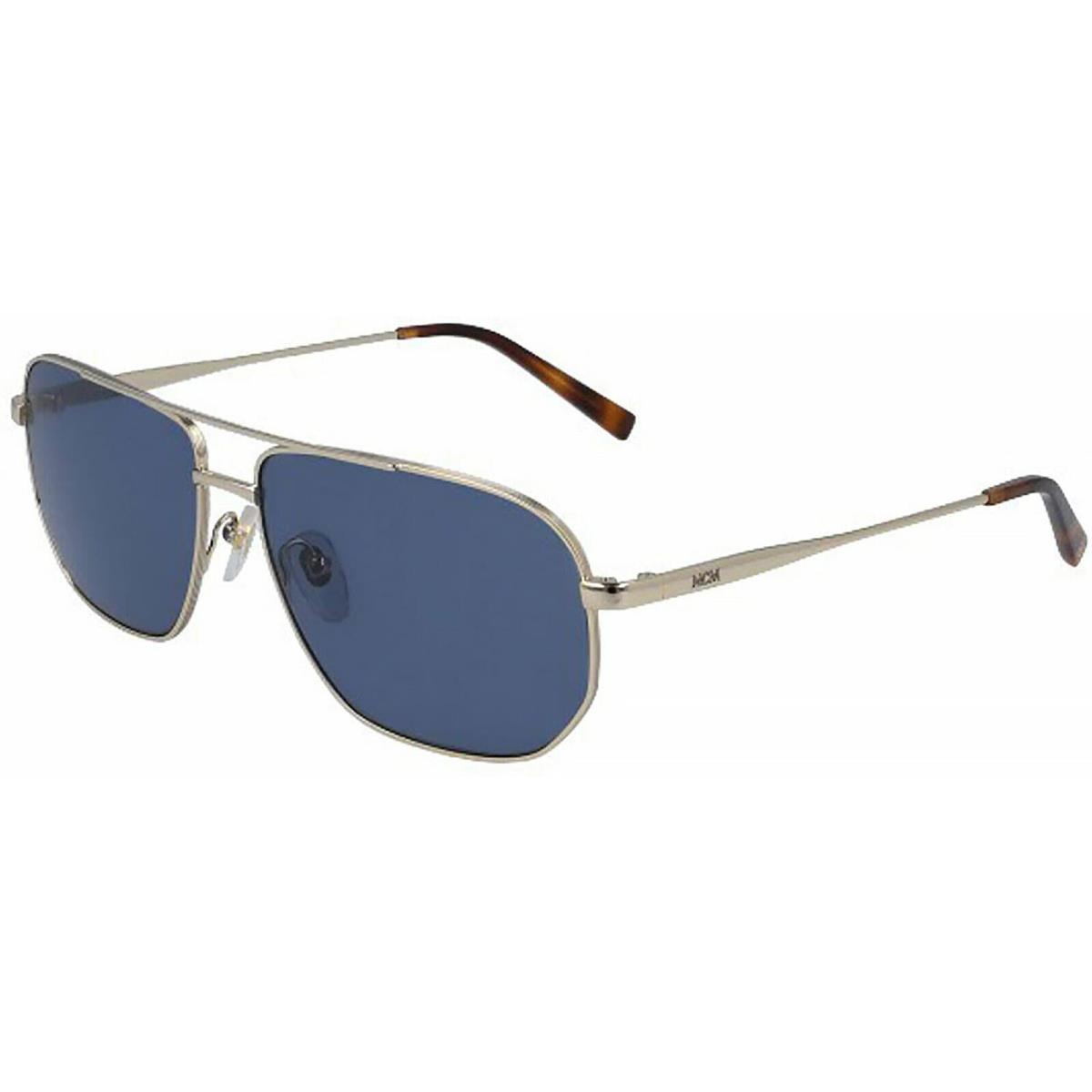 Mcm MCM141S-717 Unisex Gold-tone Sunglasses Blue Lens