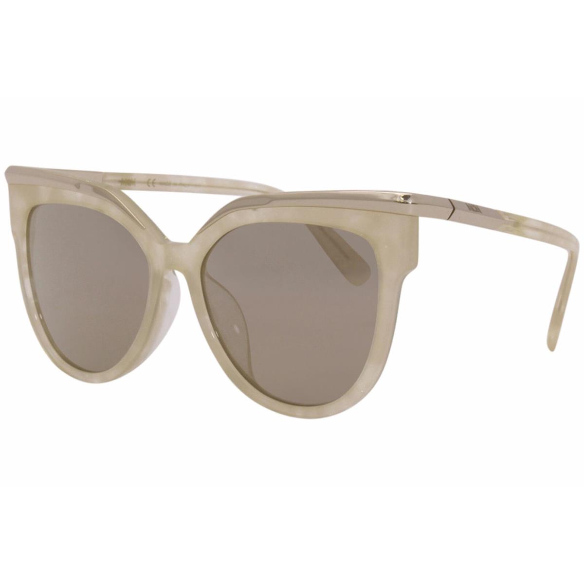 Mcm MCM637SK 103 Sunglasses Women`s Sparkly Ivory/gold Mirror Lenses 56mm