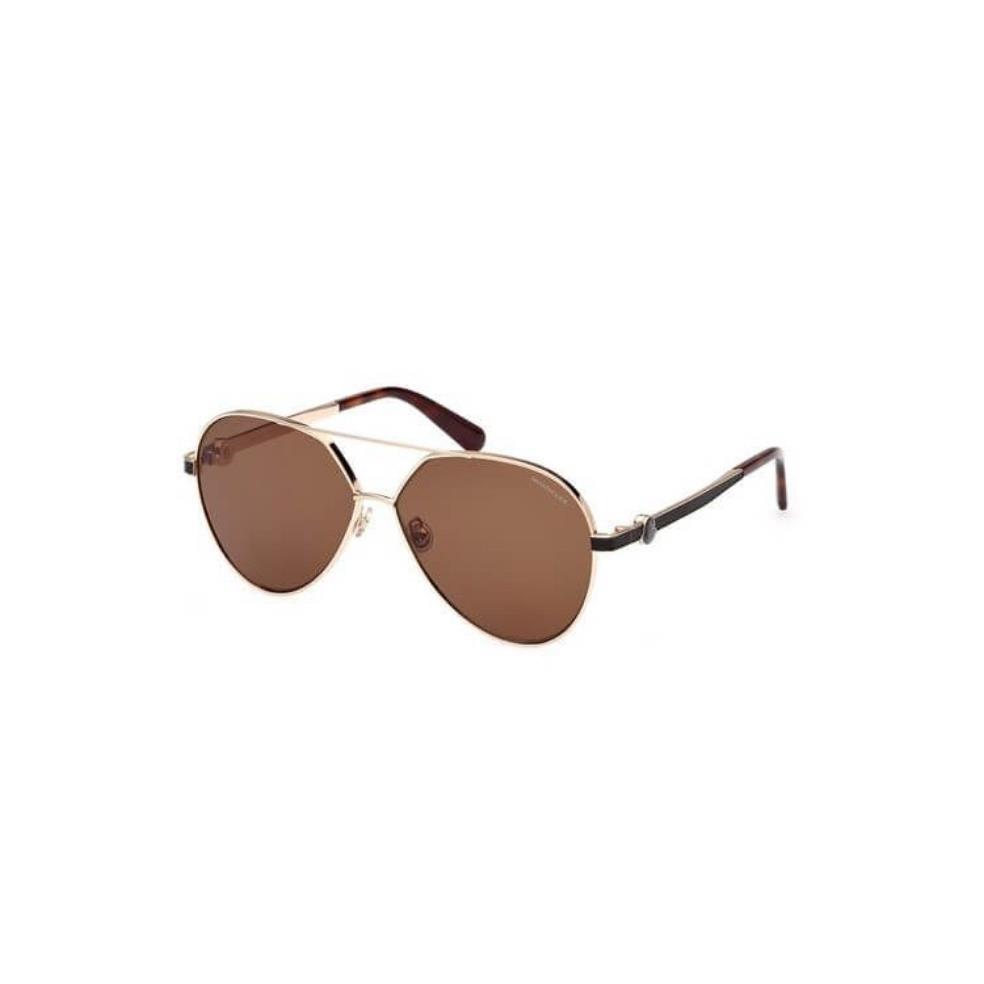 Moncler Sunglasses ML 0263-28H Shinny Rose Gold W/ Brown Lens 59mm