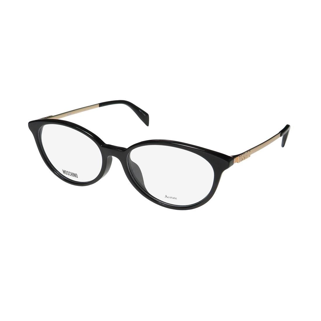 Moschino 526/F Prestigious Designer Optical Modern Eyeglass Frame/glasses Black / Gold