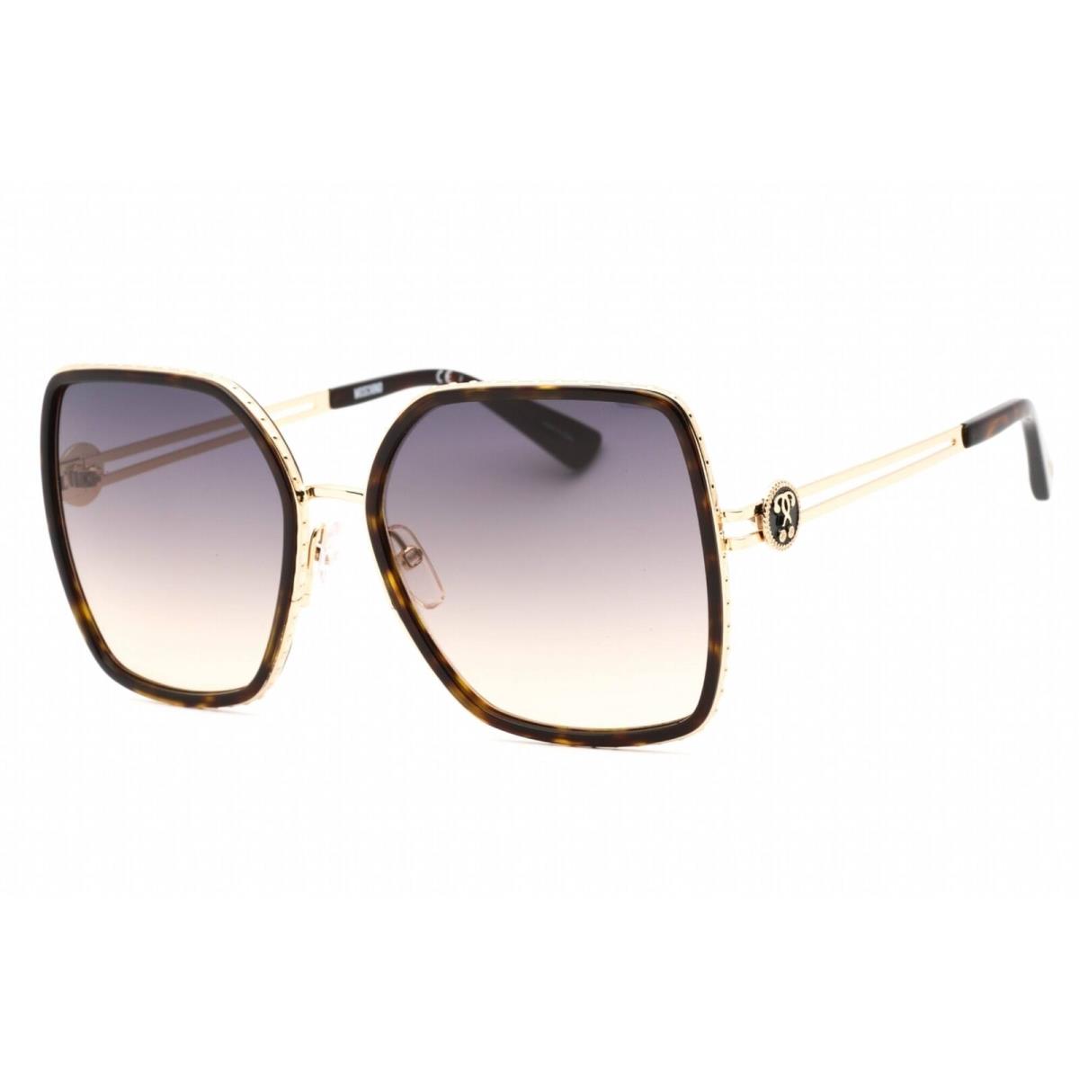 Moschino Women`s Sunglasses Havana Butterfly Full Rim Frame MOS096/S 0086 GA