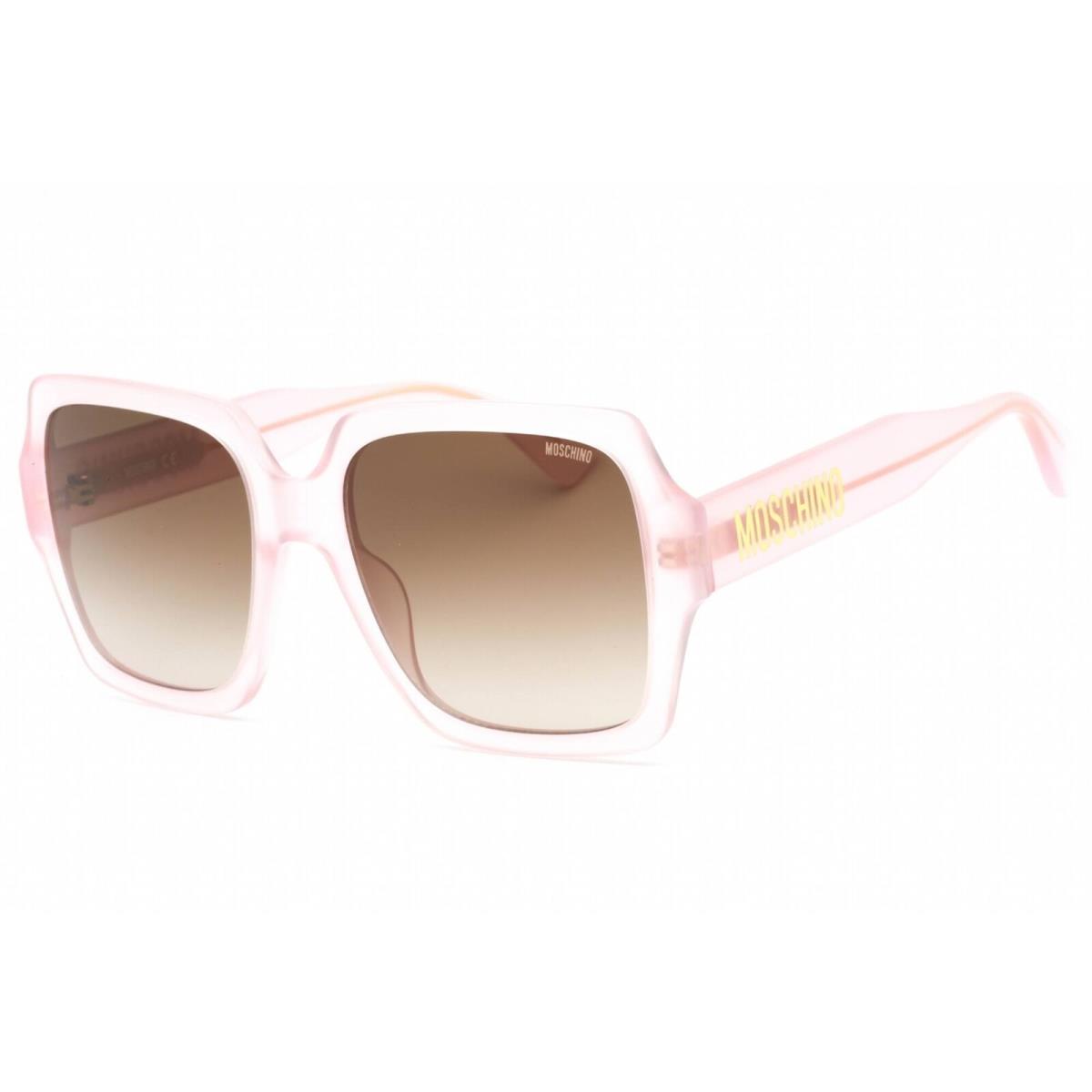 Moschino Women`s Sunglasses Full Rim Pink Plastic Square Frame MOS127/S 035J HA