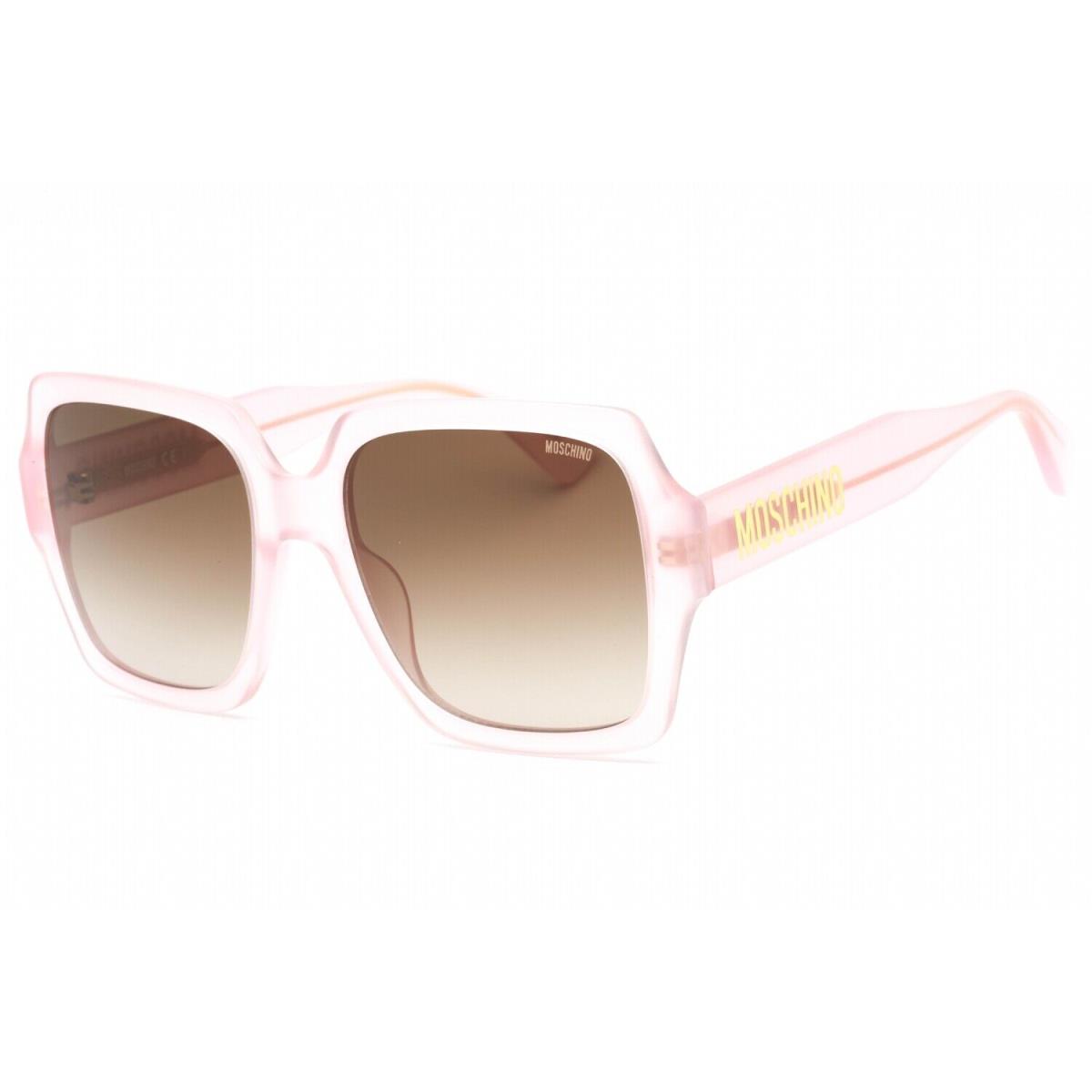 Moschino MOS127/S 035J HA Sunglasses Pink Frame Brown Gradient Lenses 56 Mm