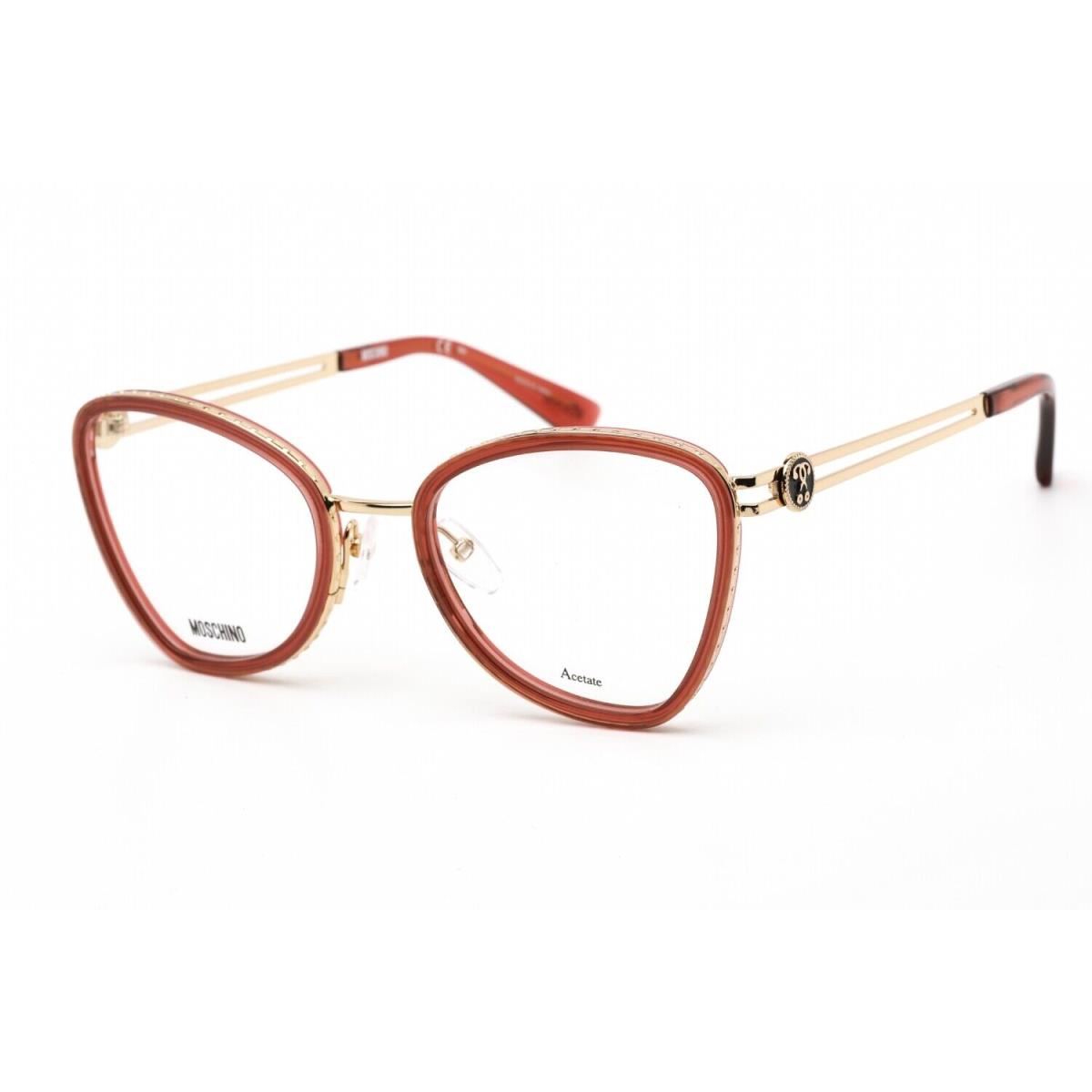 Moschino MOS584 0LHF 00 Eyeglasses Burgundy Frame 52 Mm