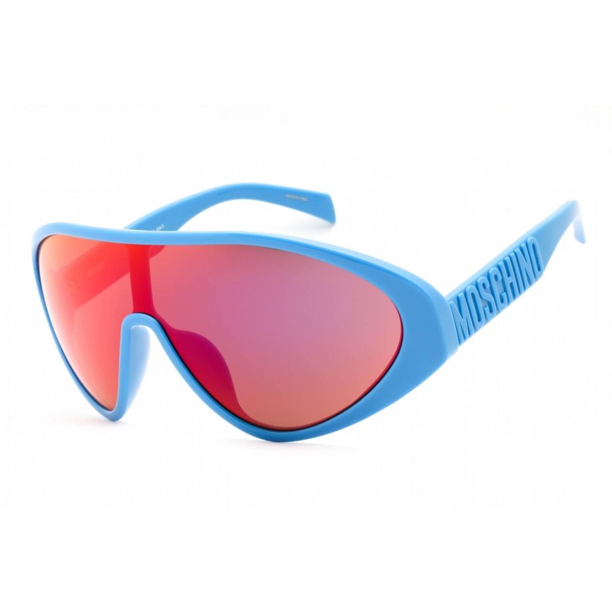 Moschino Unisex Sunglasses Blue Shield Plastic Full Rim Frame MOS157/S 0PJP UW