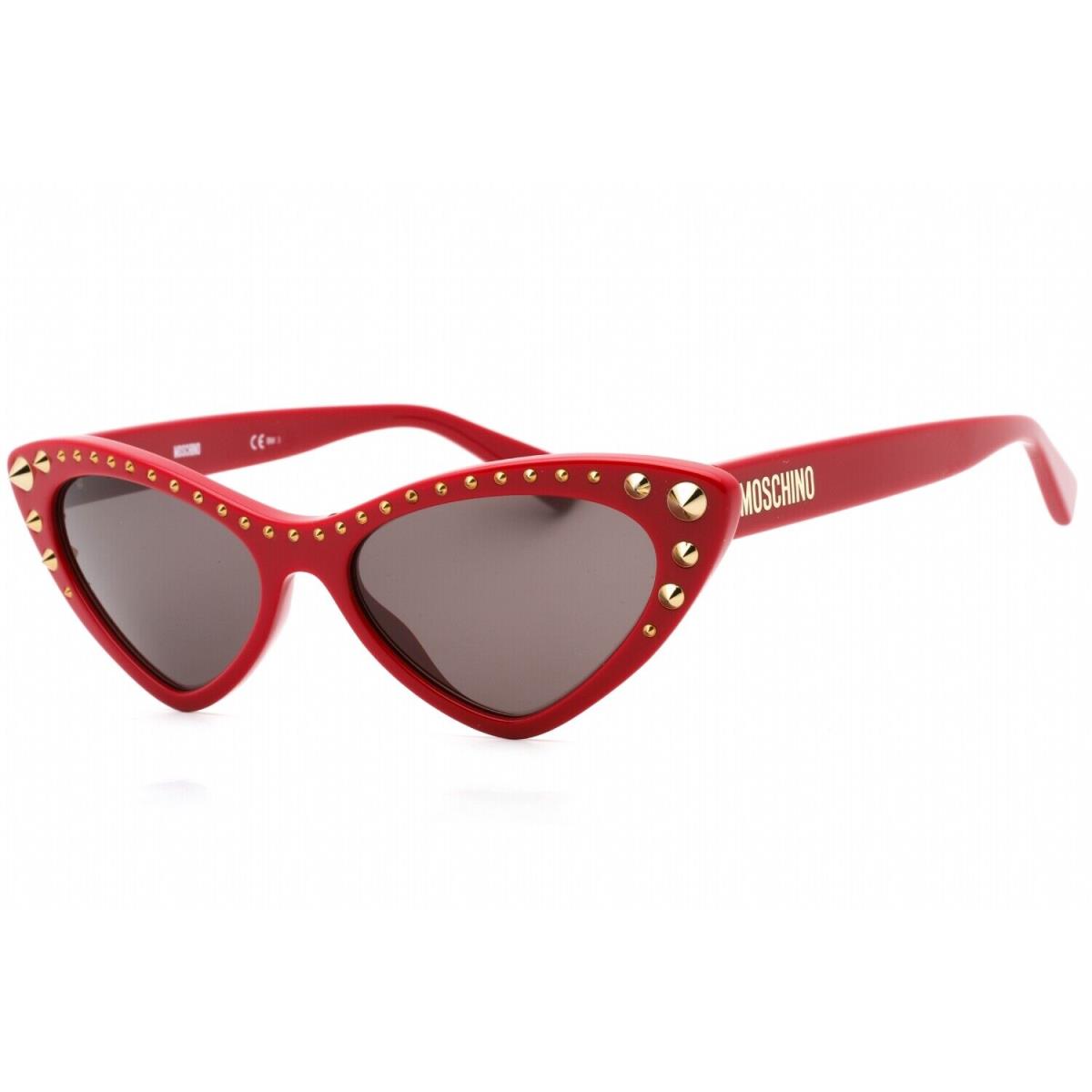 Moschino MOS093/S 0C9A IR Sunglasses Red Frame Grey Lenses 53 Mm