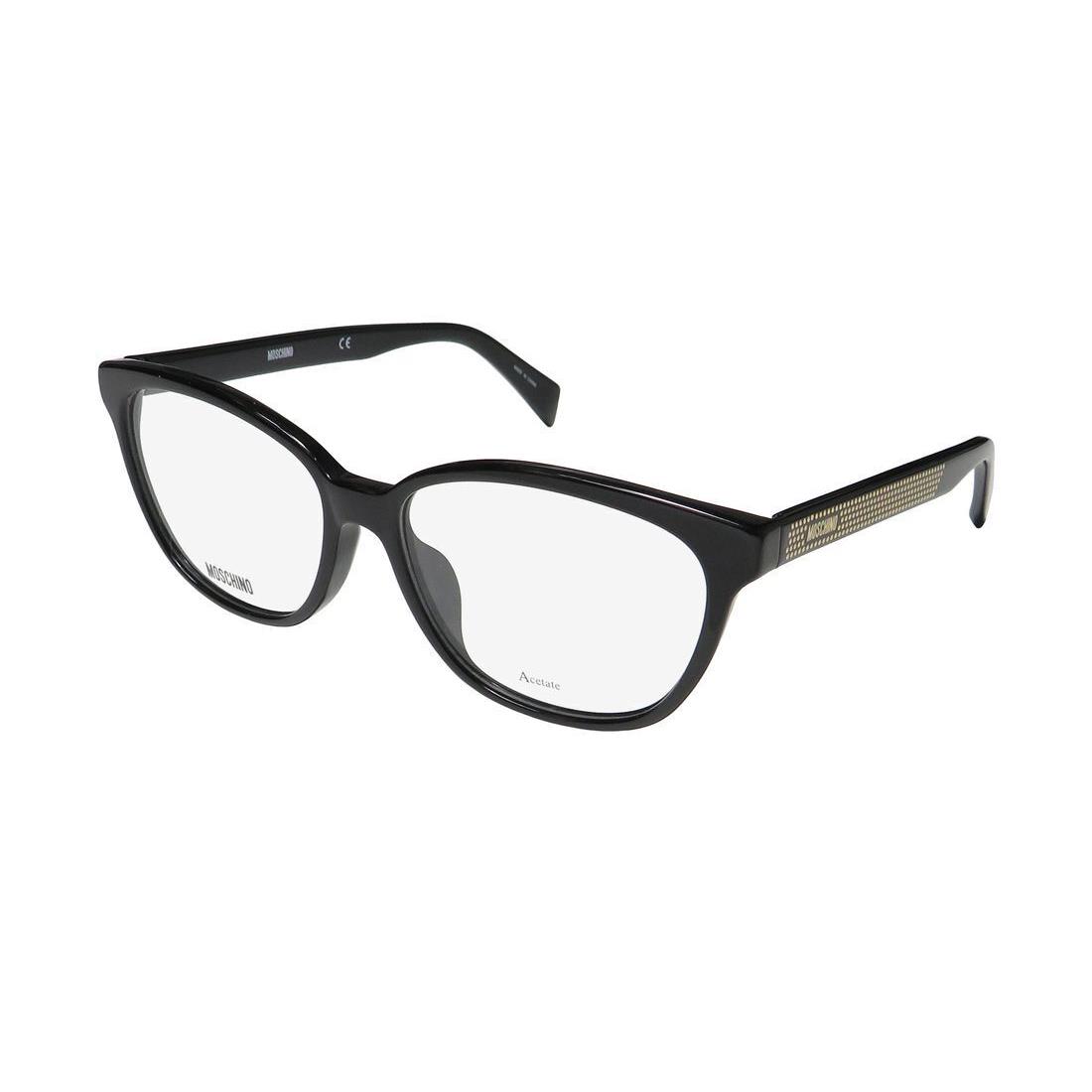 Moschino 527/F Glasses 53-15-140 807 Black Plastic Full-rim Womens Cat Eye