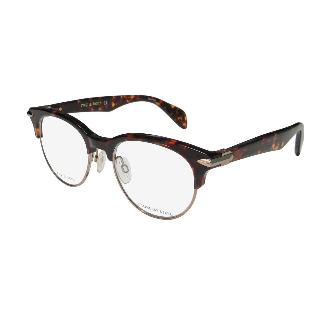 Rag Bone 3009 Nerd/geek Style Designed IN America Eyeglass Frame/glasses Havana Brown