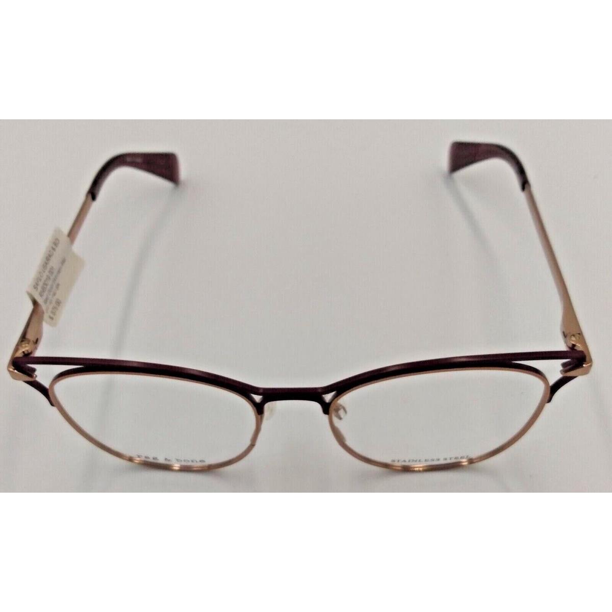 Rag Bone Glasses Womens /color/model Eyeglass Frames +case/bag 51-18-140/Red Gold/RNB 3019