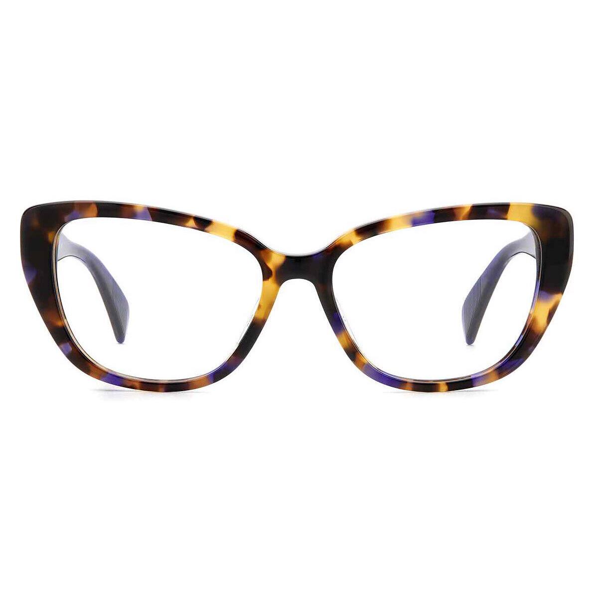 Rag Bone RNB3061 Eyeglasses Blue Havana Cat Eye 54mm - Frame: Blue Havana, Lens: Demo