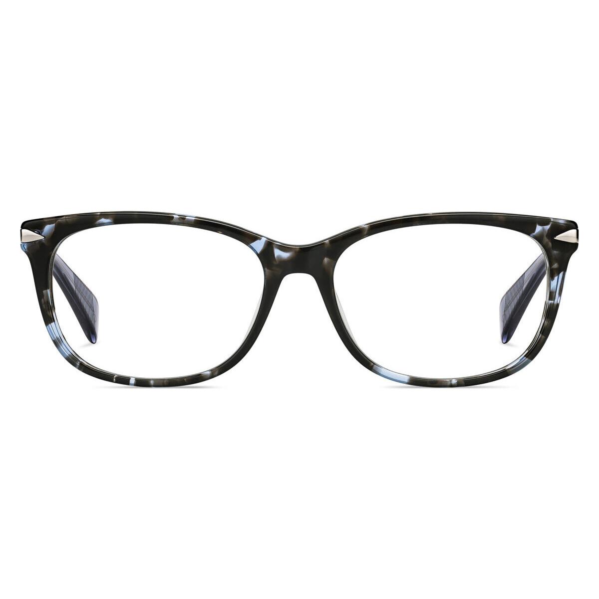 Rag Bone 3006 Eyeglasses 0JBW Blue Havana Rectangle 52mm - Frame: 0JBW Blue Havana, Lens: Demo, Code: 0JBW