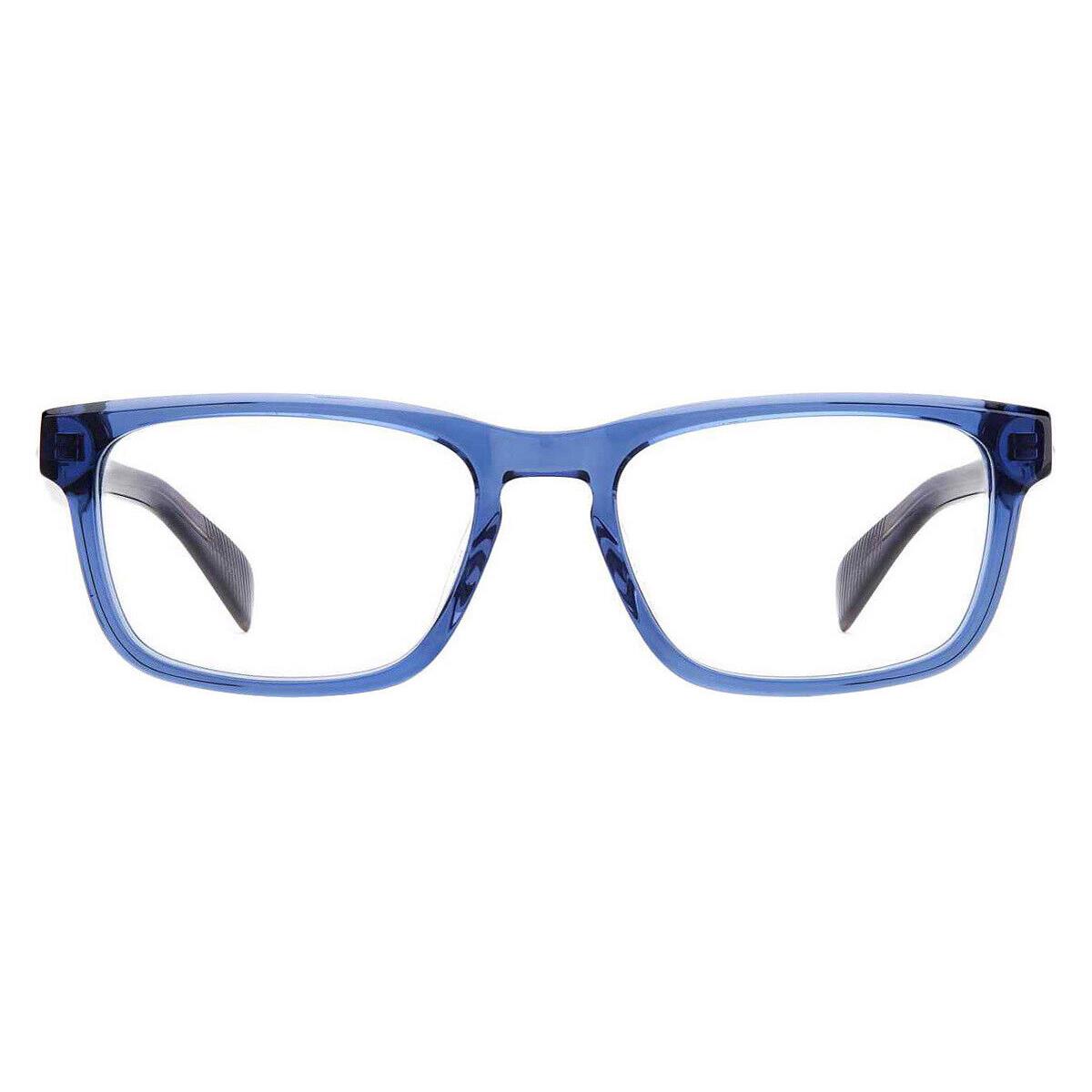 Rag Bone 7045 Eyeglasses Men Blue Rectangle 54mm