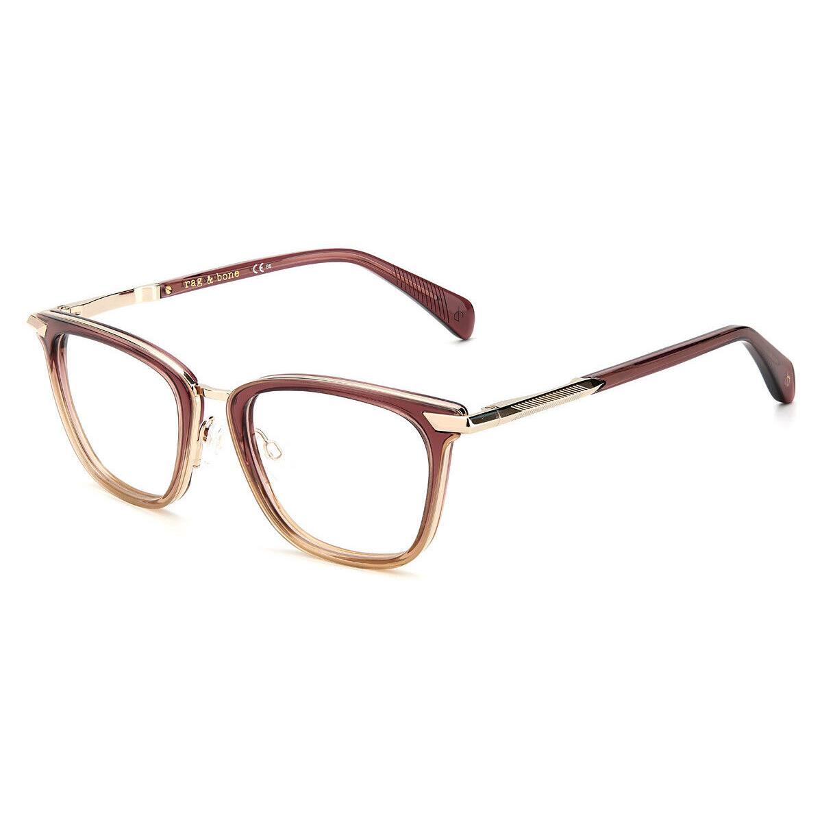 Rag Bone 8001 Eyeglasses Men Violet Square 51mm