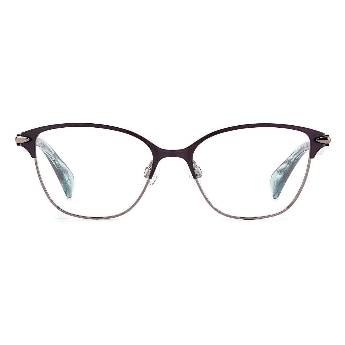 Rag Bone RNB3049 Eyeglasses Women Violet Square 54mm - Frame: Violet, Lens: Demo