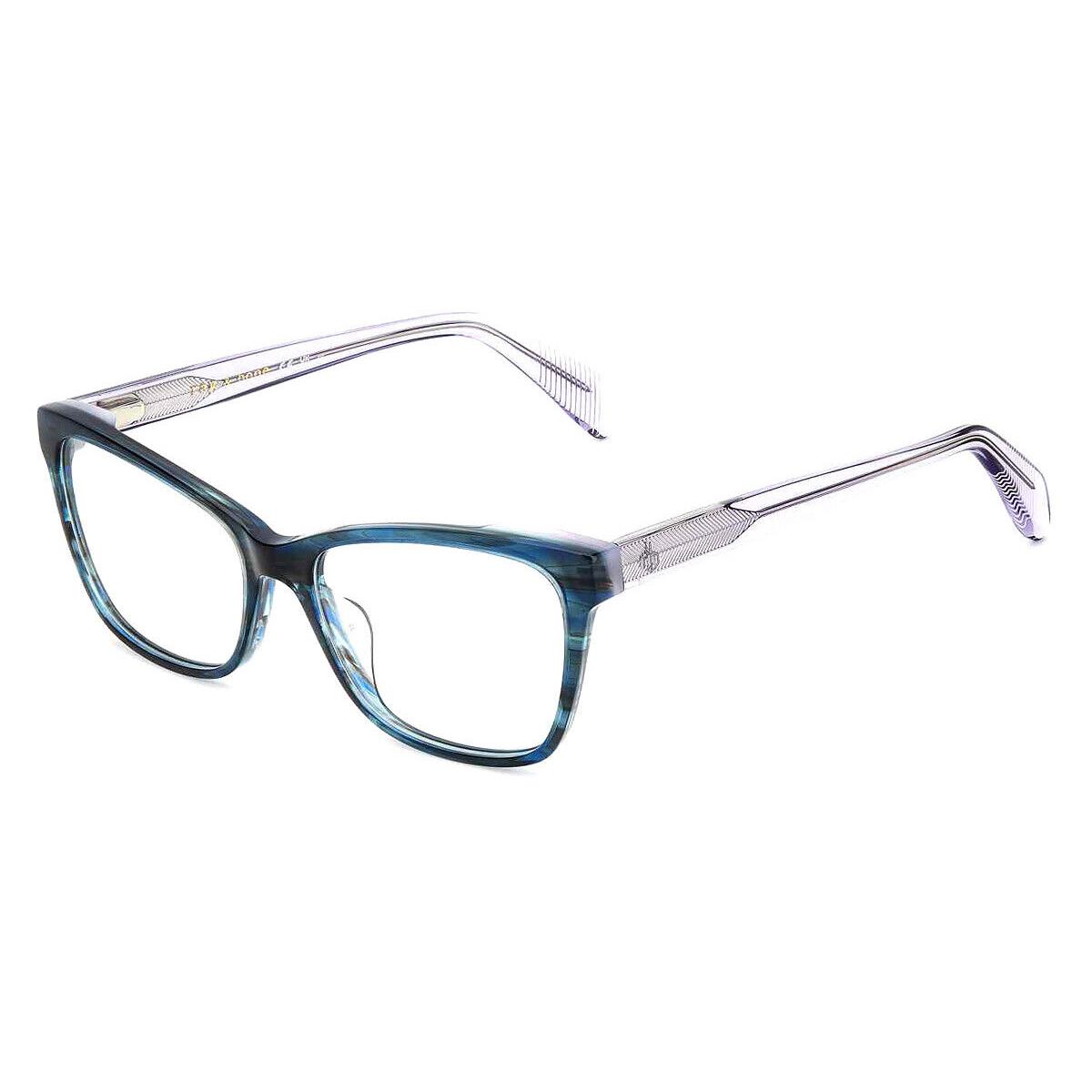 Rag Bone Rag Eyeglasses Women Teal 54mm - Frame: Teal, Lens: Demo