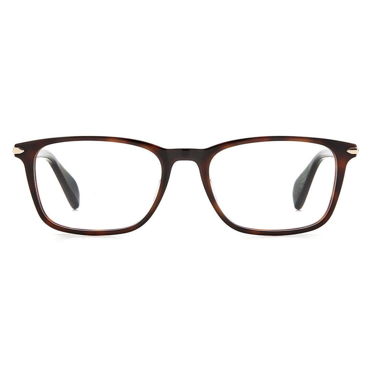 Rag Bone 7016 Eyeglasses Men 0086 Dark Havana Rectangle 53