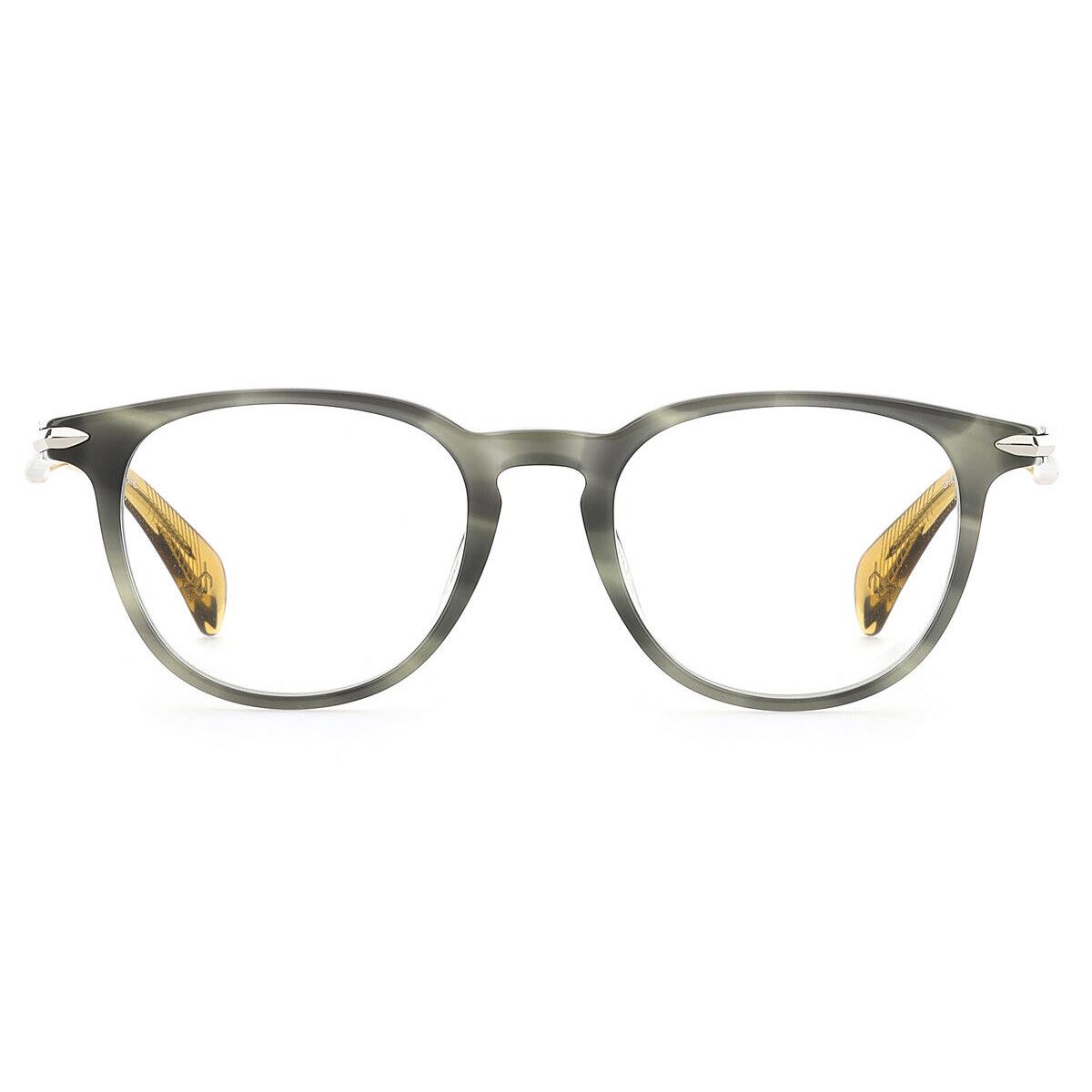 Rag Bone 7028/G Eyeglasses Men 06AK Green Horn Cat Eye 50mm