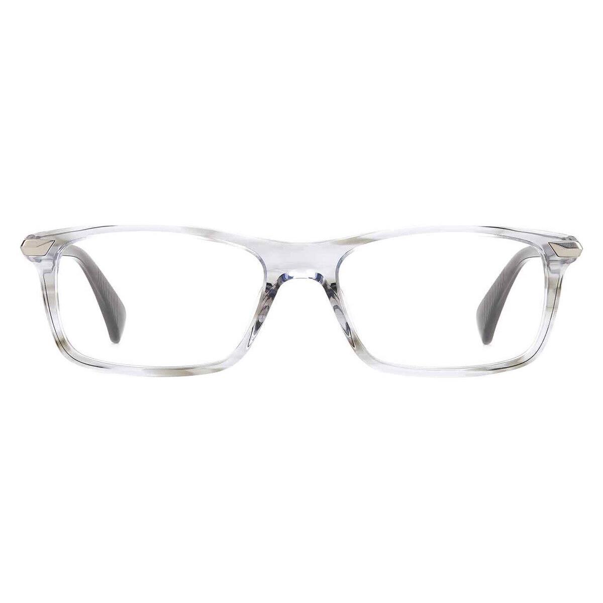 Rag Bone RNB7050 Eyeglasses Men Gray Horn Rectangle 54mm - Frame: Gray Horn, Lens: Demo