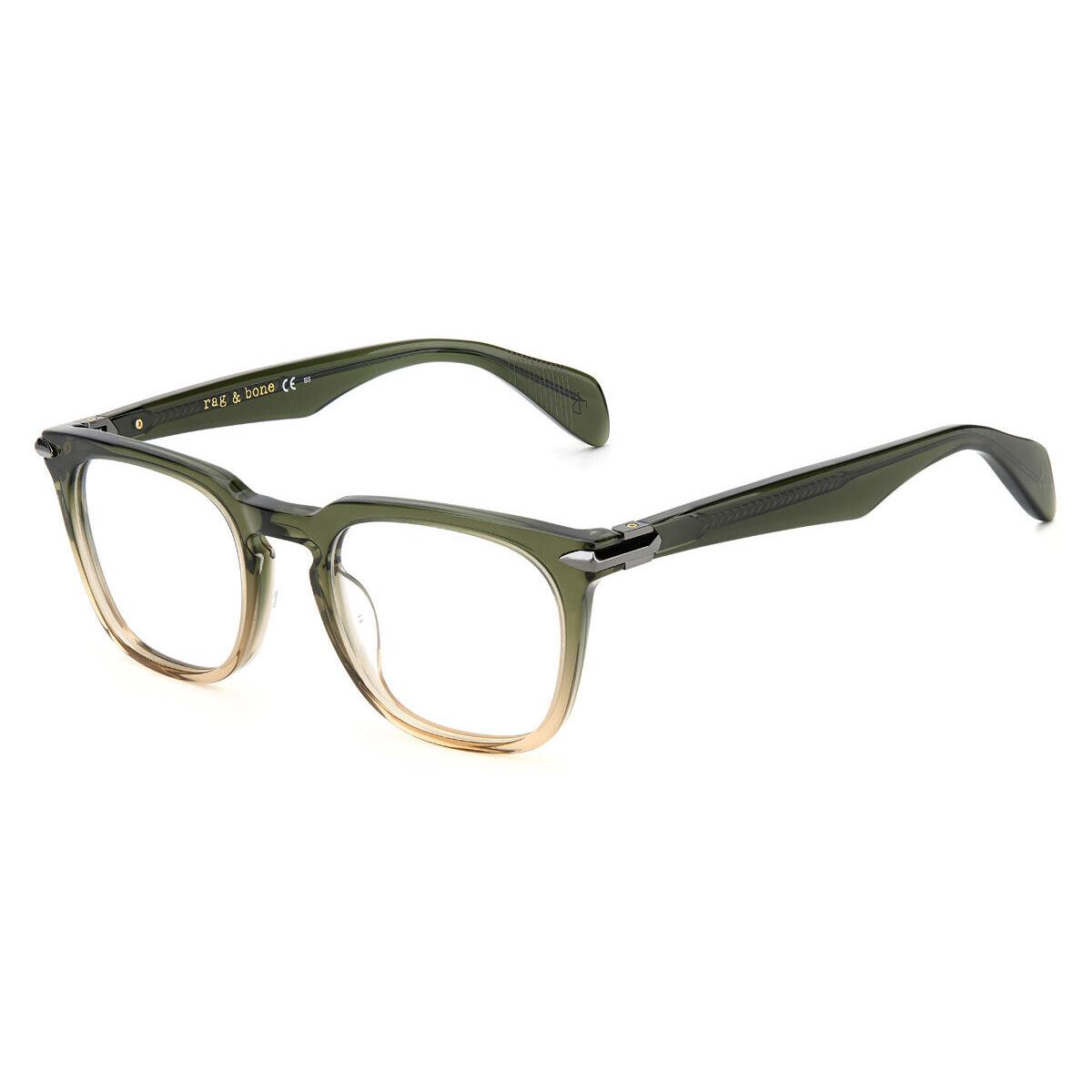 Rag Bone 7008 Eyeglasses Men Green Square 49mm