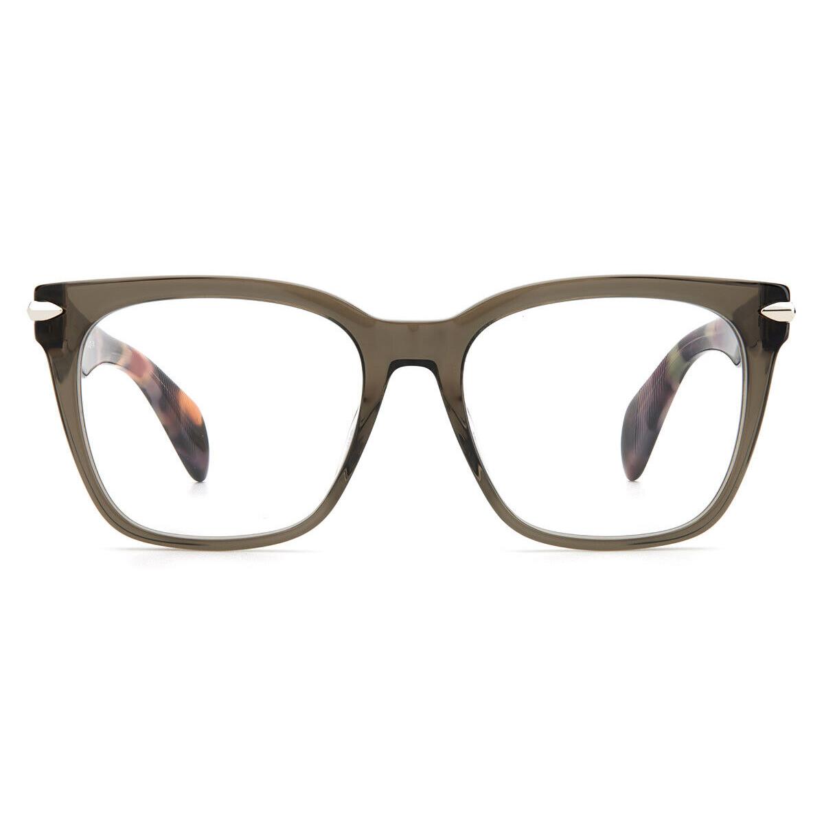 Rag Bone 3015 Eyeglasses Green Dark Light Rectangle 52mm