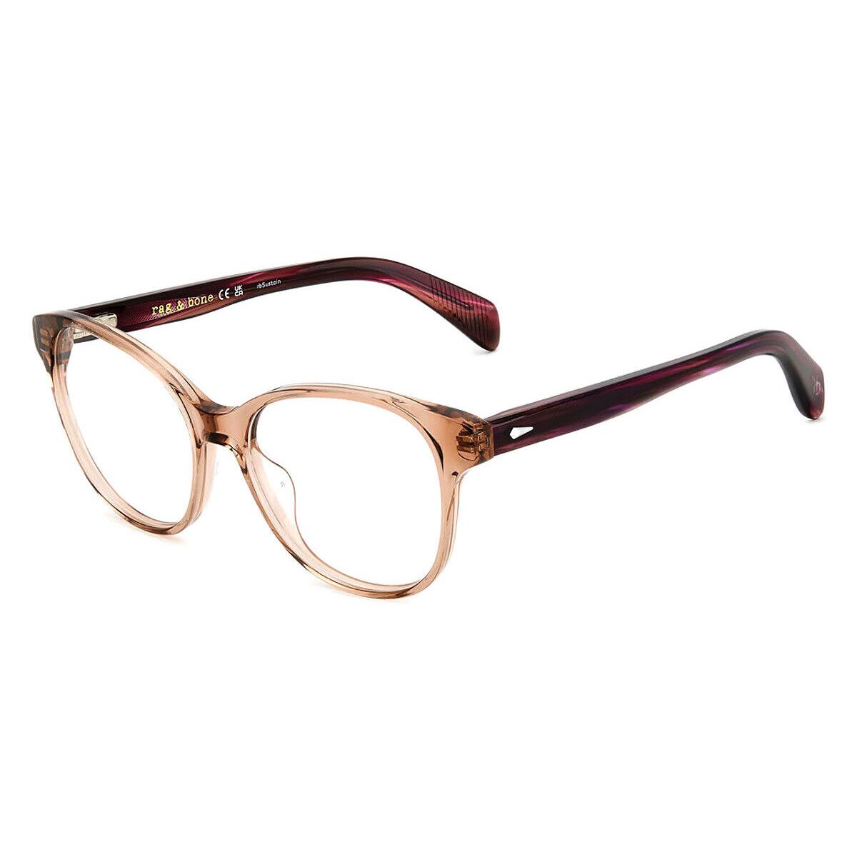 Rag Bone RNB3068/G Eyeglasses Women Brown 52mm - Frame: Brown, Lens: Demo