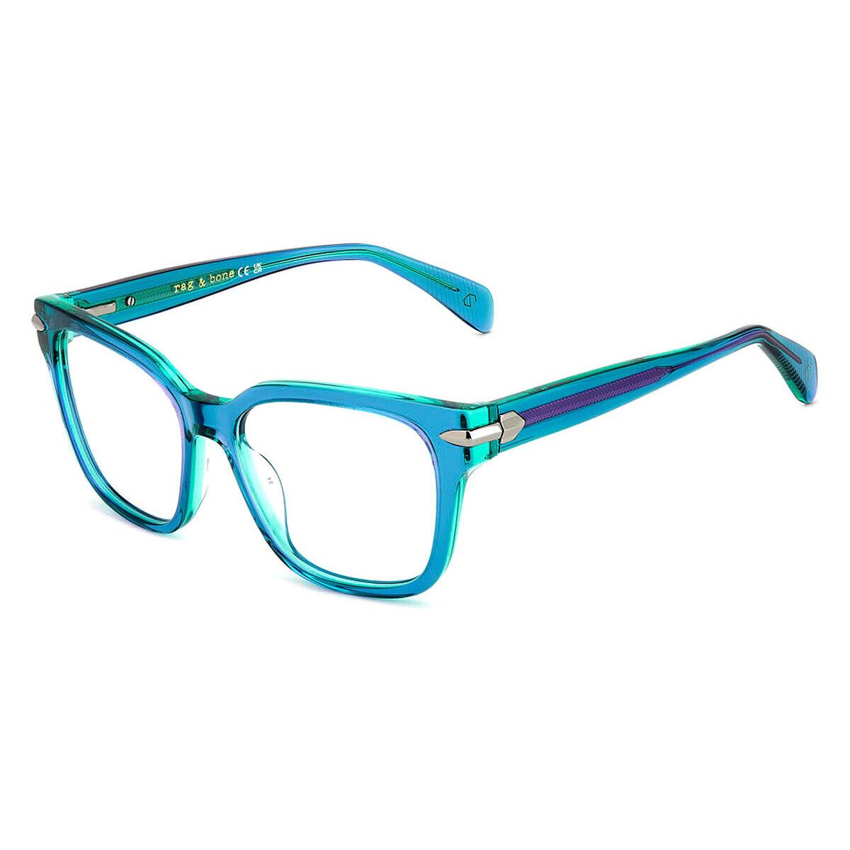 Rag Bone RNB3070/G Eyeglasses Women Blue Violet 55mm - Frame: Blue Violet, Lens: Demo