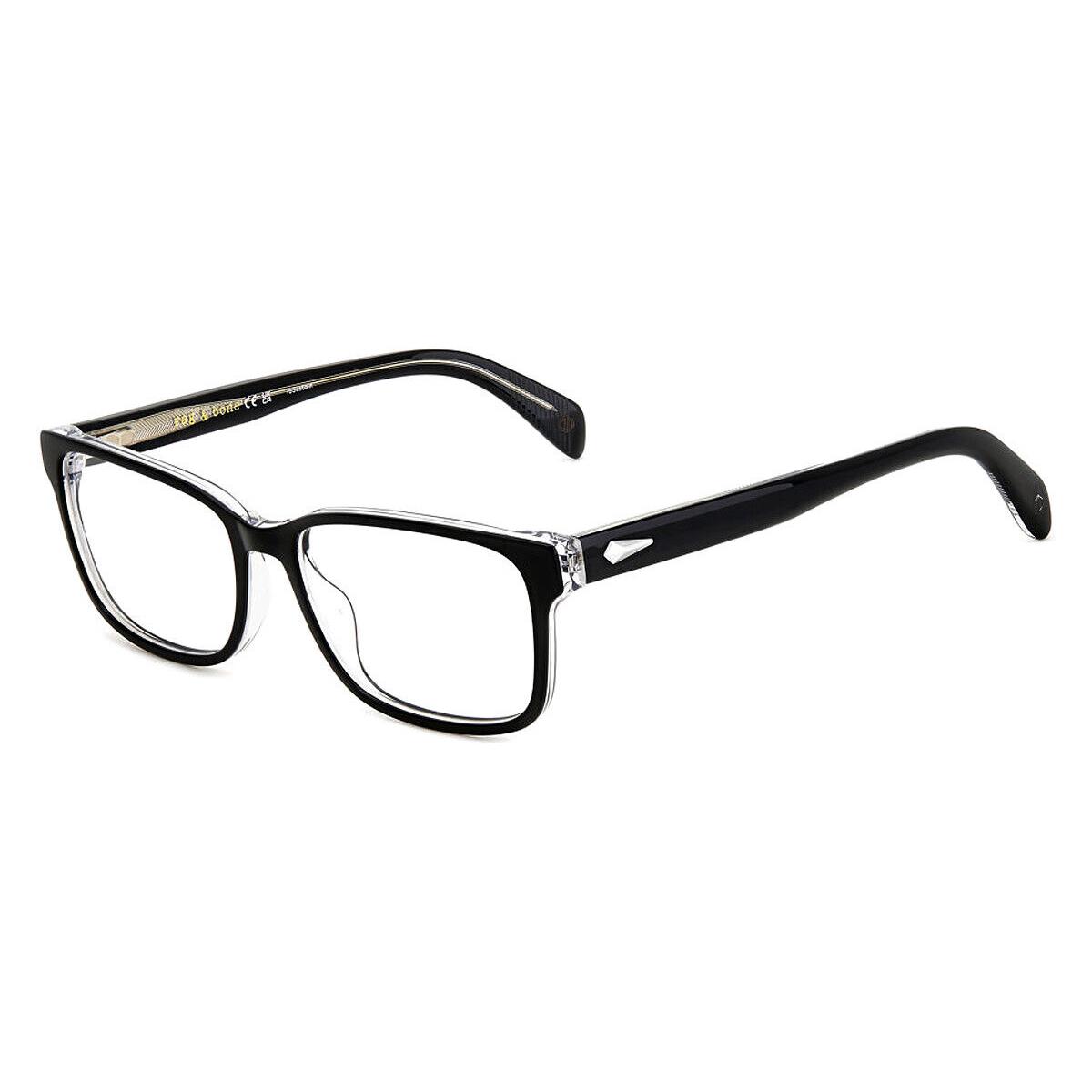 Rag Bone RNB7059/G Eyeglasses Men Black Crystal 58mm - Frame: Black Crystal, Lens: Demo