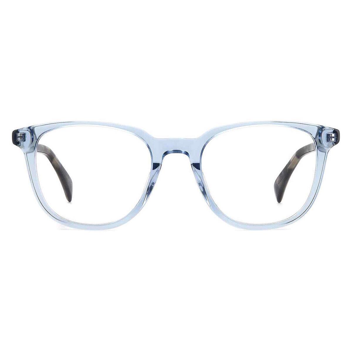 Rag Bone RNB7052 Eyeglasses Men Blue Oval 51mm - Frame: Blue, Lens: Demo