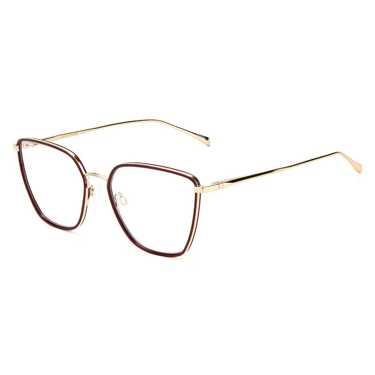 Rag Bone 3028 Eyeglasses Women Burgundy Gold Cat Eye 55mm