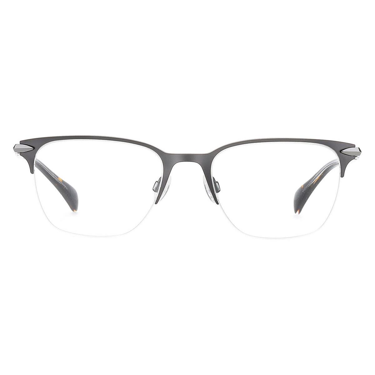 Rag Bone 7029 Eyeglasses 0R80 Semi Matte Dark Ruthenium 55