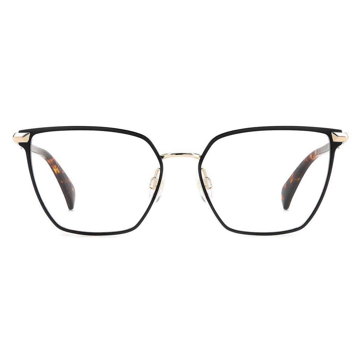 Rag Bone RNB3064/G Eyeglasses Black Gold Cat Eye 55mm