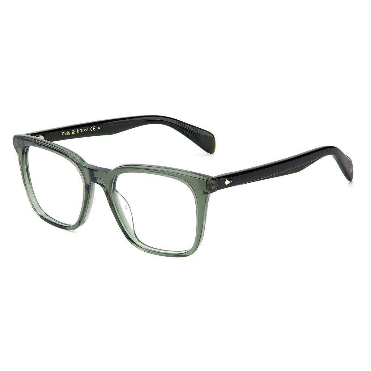 Rag Bone Eyeglasses Men Green Square 53mm - Frame: Green, Lens: Demo