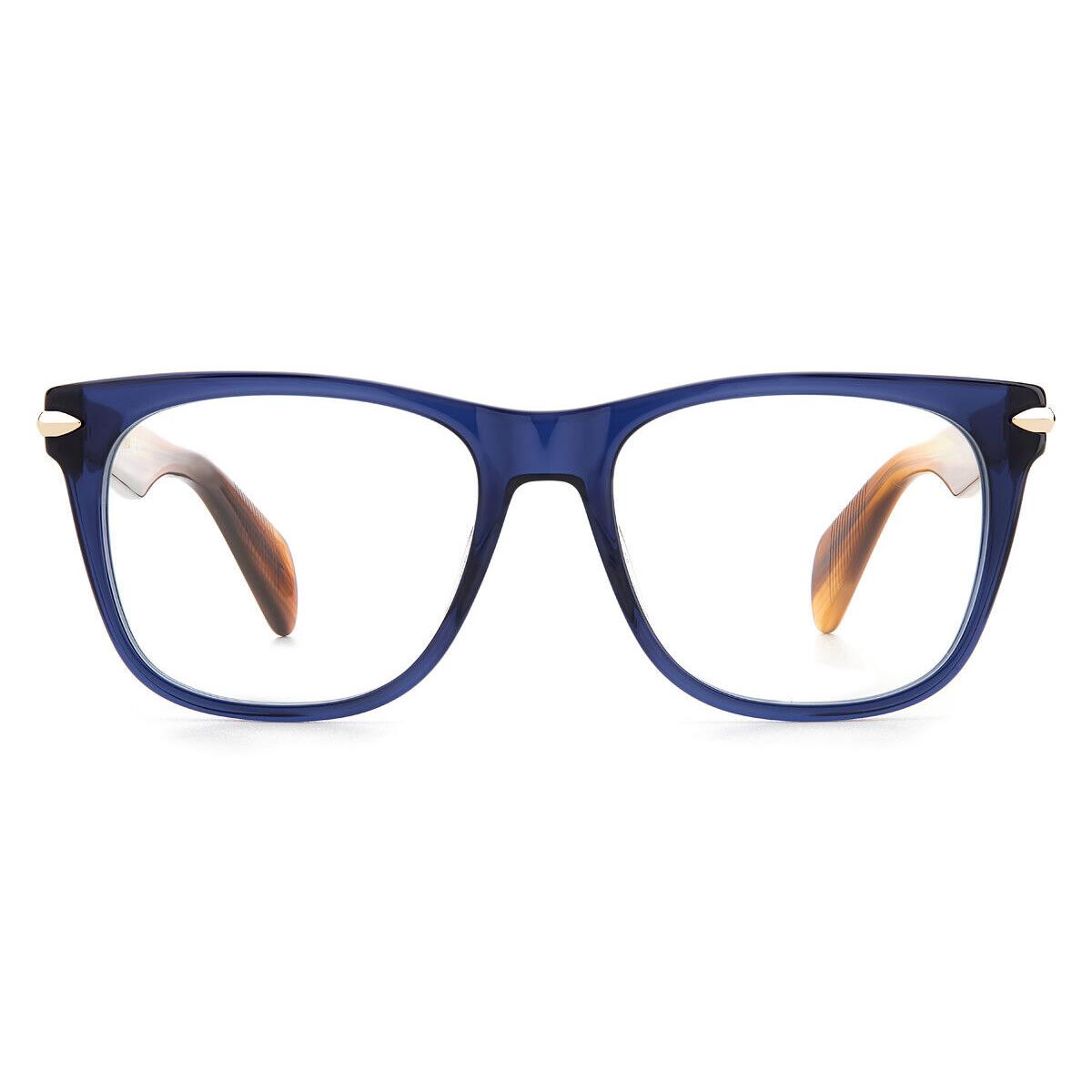 Rag Bone 7004 Eyeglasses Men Blue Brown Square 54mm