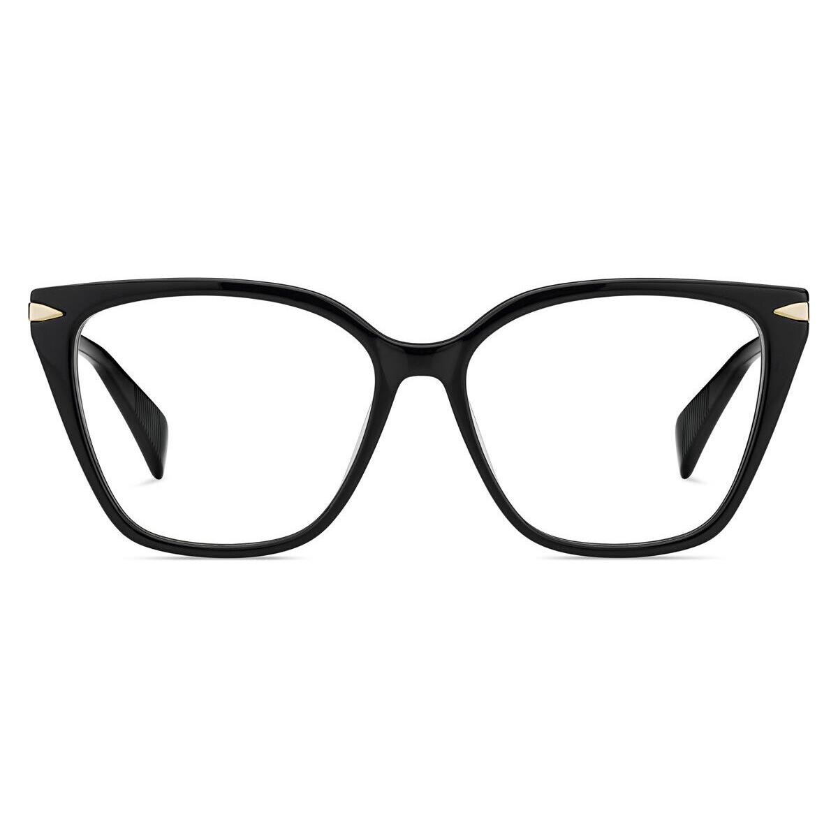 Rag Bone 3005 Eyeglasses Women 02M2 Black Gold Cat Eye 53mm