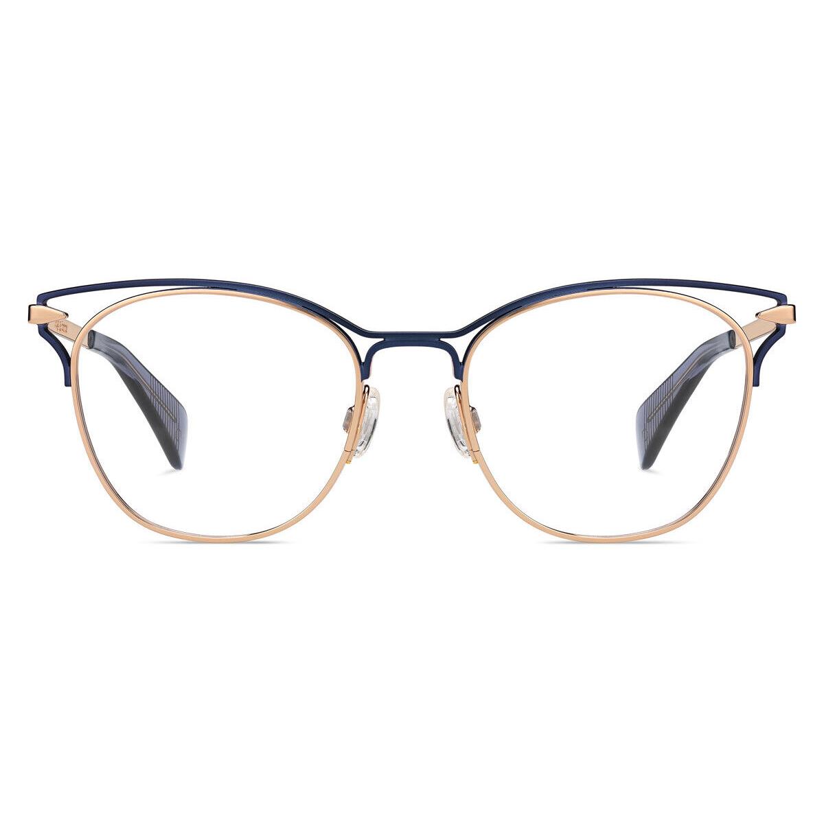 Rag Bone 3019 Eyeglasses Women 0KY2 Blue Gold Cat Eye 51mm