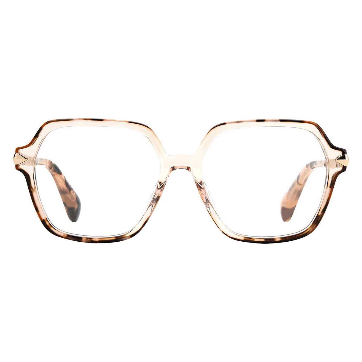 Rag Bone 3052/G Eyeglasses Women Beige Havana Geometric 55 - Frame: Beige Havana, Lens: Demo