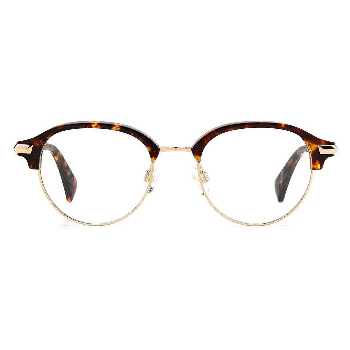 Rag Bone RNB8004 Eyeglasses Men Havana Oval 48mm - Frame: Havana, Lens: Demo