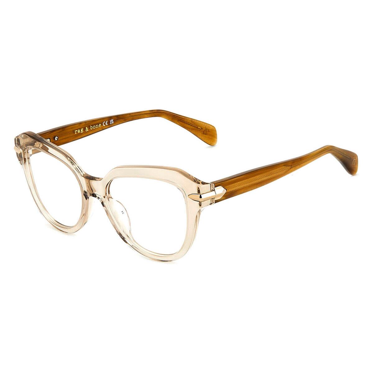 Rag Bone RNB3073 Eyeglasses Women Gray Brown 50mm - Frame: Gray Brown, Lens: Demo