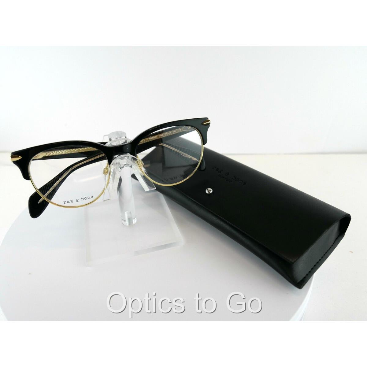 Rag Bone Rnb 3009 ZM2 Black 49-18-145 Eyeglass Frames