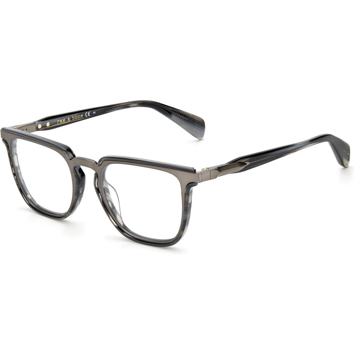 Rag Bone Rnb 7039 Eyeglasses 02W8 Gray Horn