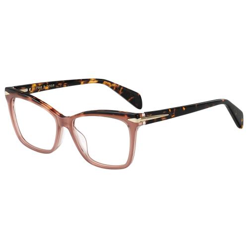 Rag and Bone Rnb 3021 0LHF Opal Burgundy Eyeglasses 53/15/140 - Frame: Pink & Tortoise, Manufacturer: LHF