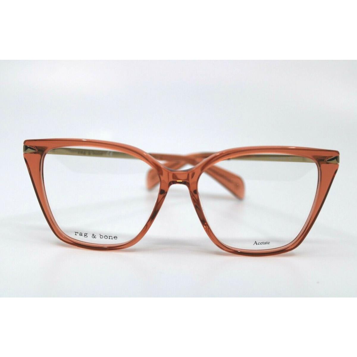 Rag Bone RNB3005 C3E Orange Gold Eyeglasses 53