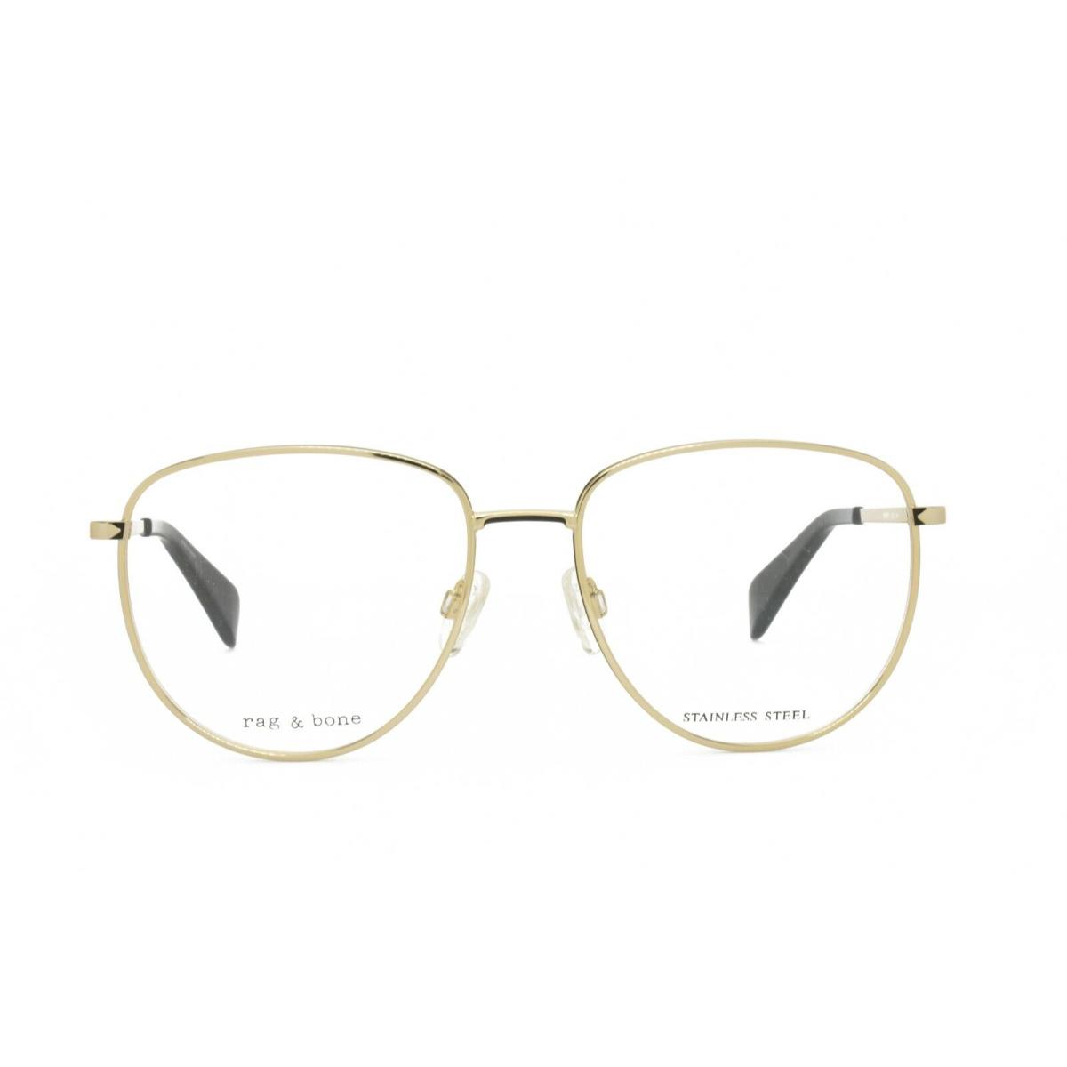 Rag Bone Eyeglasses 7017 J5G Gold Black 56-17-145